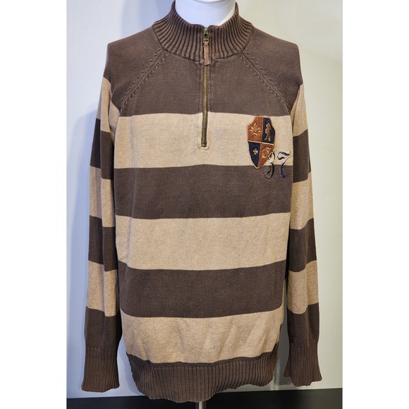 Disney Store Other - Disney Store‎ Grumpy Crest 1/4 Zip Sweater Mens Large Brown Embroidered Pullover